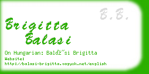 brigitta balasi business card